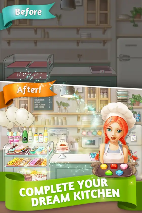 Cake Cooking POP : Match3 gameplay screen two