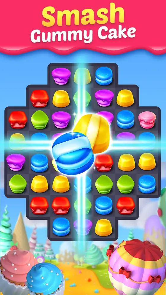 Cake Smash Mania - Match 3 gameplay screen two