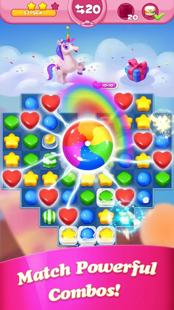 Cakingdom Match® Cookie Crush gameplay screen one